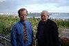 Craig McCulloch with friend and Futurist Frank Ogden, a.k.a. "Dr Tomorrow".  West Vancouver c. April of 2000